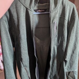 The North Face Men's Full-Zip Hooded Jacket in Olive Green